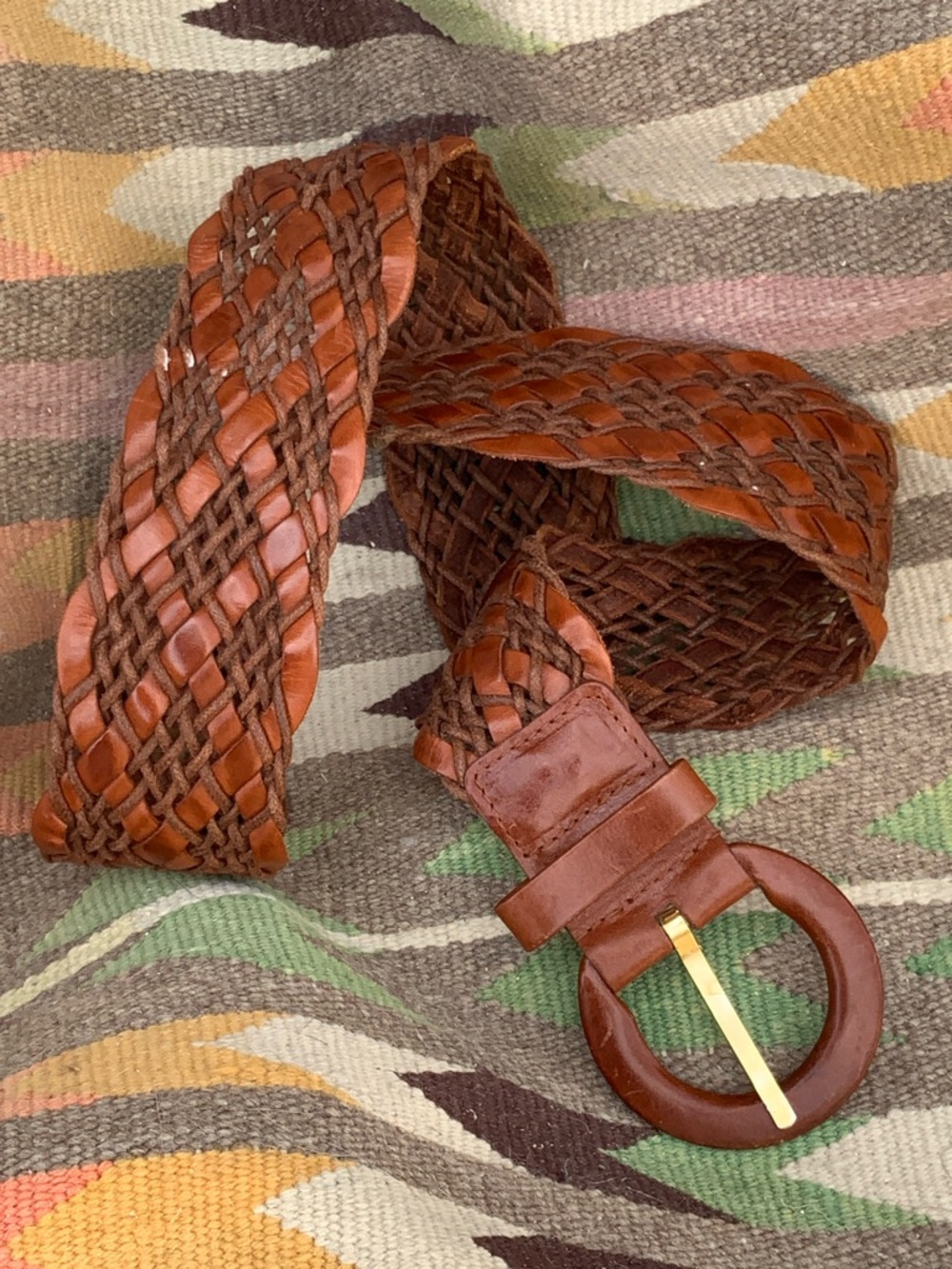Woven Leather Belt 2” x 38” WOW!